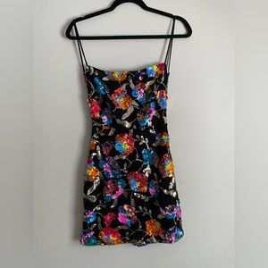 Lucy in the Sky Floral Homecoming Dress